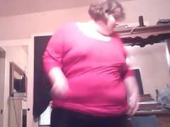 Pregnant bbw stripping and playing